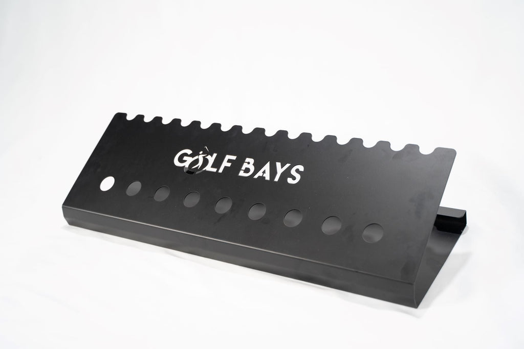 GolfBays Club Display Rack, Holds 14 Clubs & 9 Golf Balls , Indoor Golf Storage